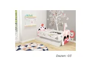 Krevet za decu ANIMALS 160X80 CM sa dodatnom fiokom WHITE 6 dezena