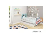 Krevet za decu  ANIMALS 180X80 CM SA DODATNOM FIOKOM WHITE ACMA VII