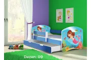 Krevet za decu BLUE SA FIOKOM 160X80 ACMA 2 45 dezena